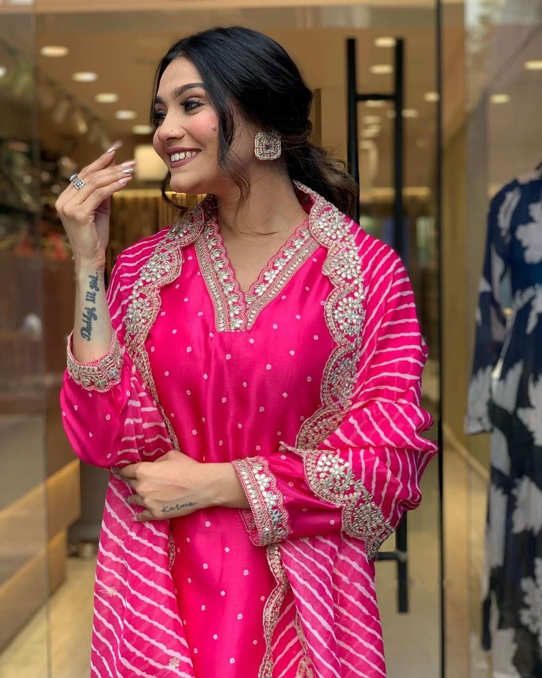 Jenny Chanderi Embroidery Printed Readymade Suits Wholesale Clothing Suppliers In India
